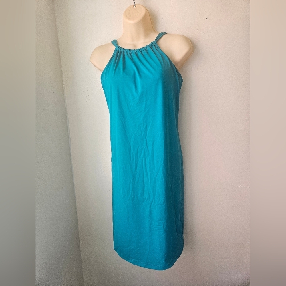 Athleta-Kokomo Swim Dress Small Women's Aqua